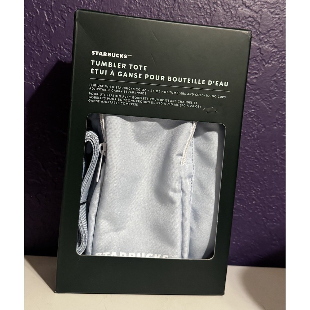 Starbucks 2025 Spring Baby Blue Tumbler Tote Bag Cross Body New In Box